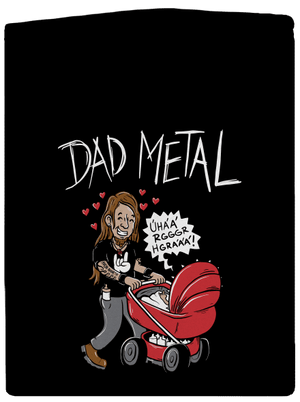 Dad metal pánská mikina na zip Black