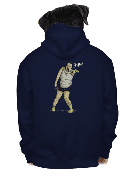 Beer zombie pánská mikina na zip Navy