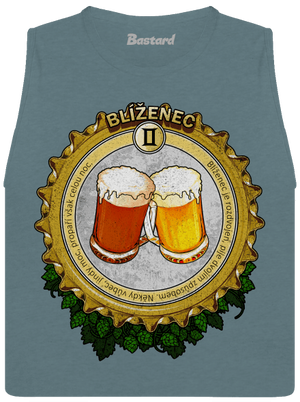 Pivní horoskop: Blíženec dámské tílko volné Heather Deep Teal