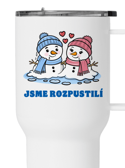 Rozpustilí sněhuláci termohrnek White