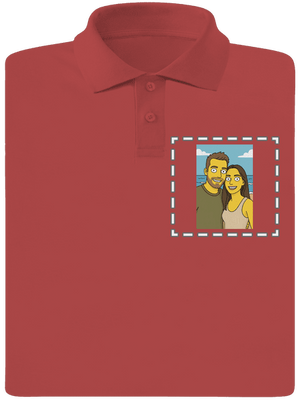 Simpsonovi z vlastní fotky pánská polokošile Burgundy