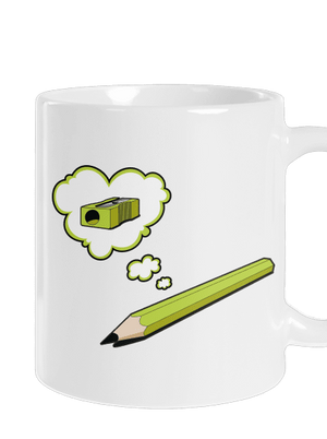 Tužka a Ořezávátko klasický hrnek White