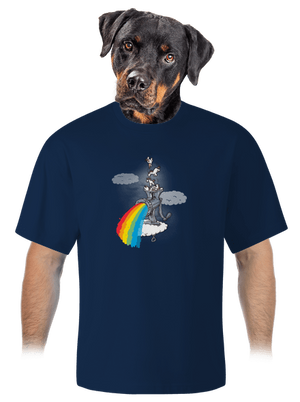 Jak vzniká duha unisex tričko oversized Midnight Blue