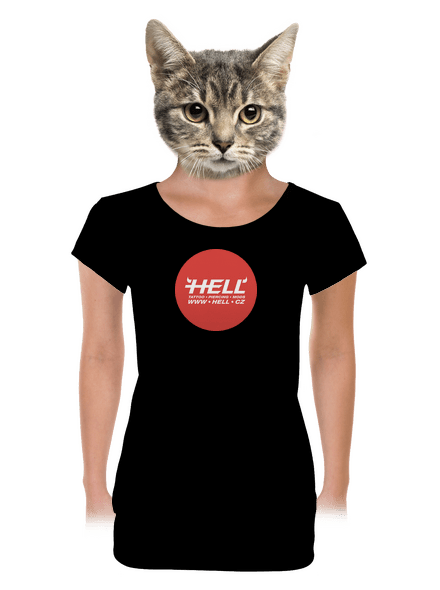 Hell logo dámské tričko s lemem Black