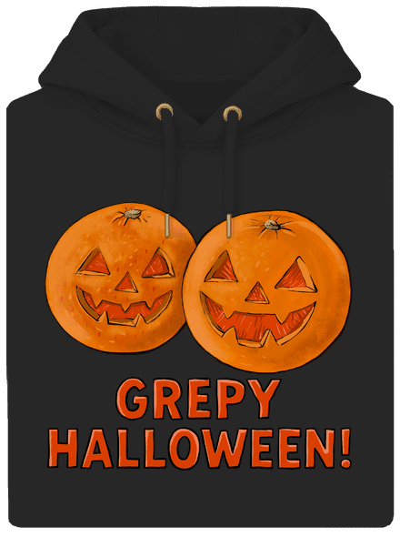 Grepy Halloween unisex mikina premium Dark Black