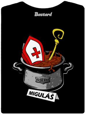 Miguláš dámské tričko s lemem Black