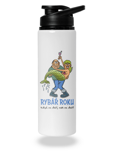 Rybář roku lahev na vodu White