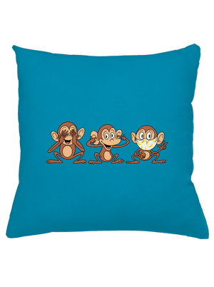Opičky polštář Blue Turquoise