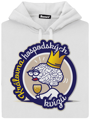 Král a královna kvízů dámská mikina klokanka White