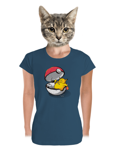 Konec pokémona dámské tričko premium Petrol Blue