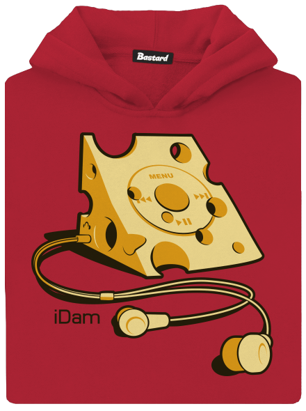 iDam dětská mikina klokanka Fire Red