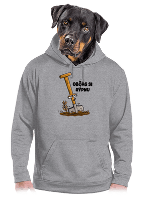 Občas si rýpnu pánská mikina klokanka Light Melange