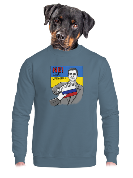 Ne! Radši Ukrajinu unisex mikina bez kapuce Nordic Blue