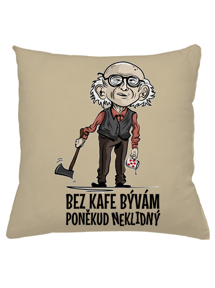 Neklidný bez kafe polštář Beige