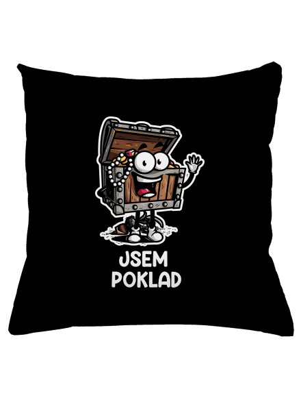 Jsem poklad polštář Black