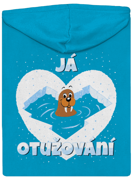 Miluju otužování dámská mikina na zip Blue Atol