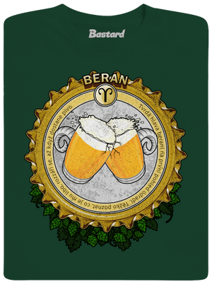 Pivní horoskop: Beran pánské dlouhý rukáv Bottle Green