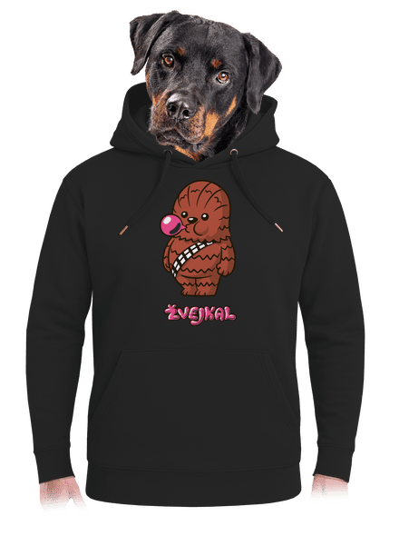 Žvejkal unisex mikina premium Dark Black