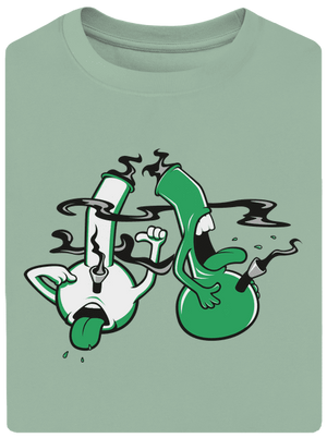 Bongo kašel unisex tričko oversized Sage