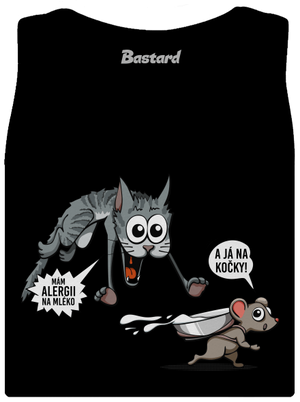 Alergická kočka a myš dámské tílko klasické Black