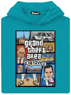 Královec dětská mikina klokanka Hawaiian Blue