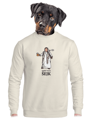 unisex mikina bez kapuce