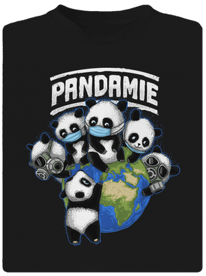 Pandamie dětské sportovní tričko Black