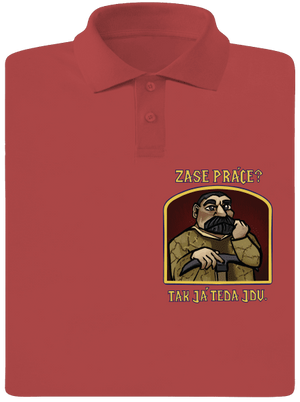 Zase práce? pánská polokošile Burgundy