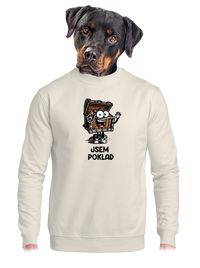 unisex mikina bez kapuce