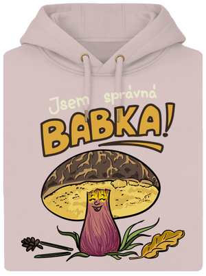 Babka a hříbeček unisex mikina premium Rose Chalk