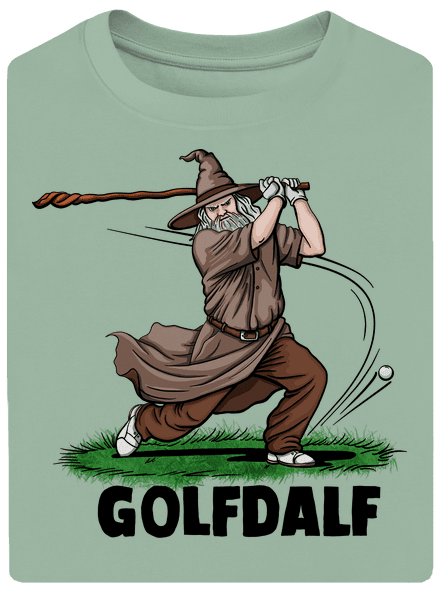 Golfdalf unisex tričko oversized Sage