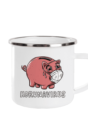 Korunavirus v kasičce plecháček White