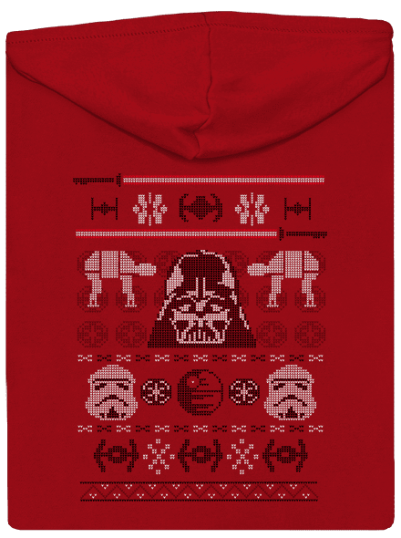 Vader na svetru pánská mikina na zip Red