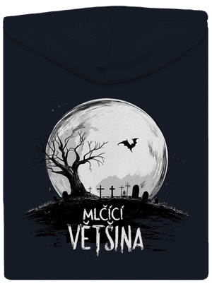 Mlčící většina dámská mikina na zip Navy Mal