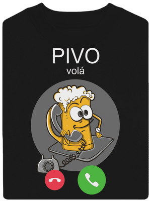 Pivo volá unisex mikina bez kapuce Black