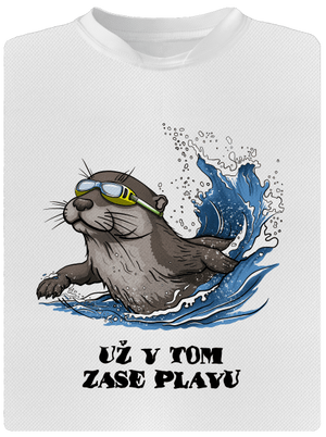 Už v tom zase plavu dětské sportovní tričko White