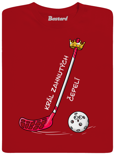 Král zahnutých čepelí - florbal dětské tričko Red