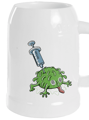 Zapíchlý covid půllitr White