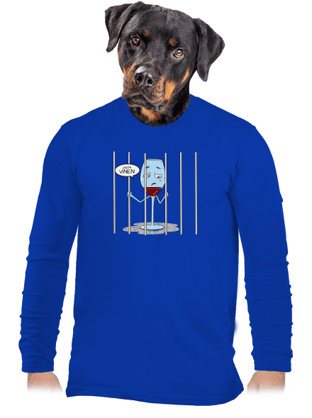 Jsem vinen pánské dlouhý rukáv Royal Blue