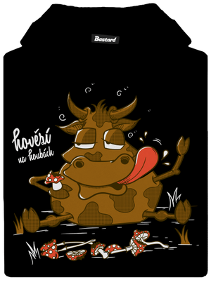 Hovězí na houbách dětská mikina klokanka Black