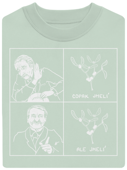 Cimrman: Copak jmelí unisex mikina bez kapuce Blush Mint