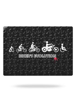 Bikers evolution puzzle White