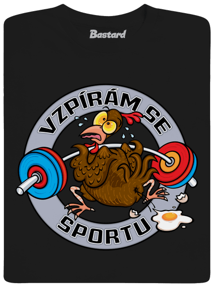 Vzpírám se sportu pánské tričko Black