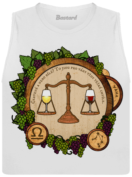 Vinný horoskop: Váha dámské tílko volné White