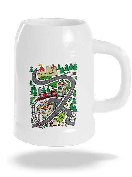 Silnice půllitr White