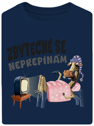 Zbytečně se nepřepínám unisex tričko oversized Midnight Blue