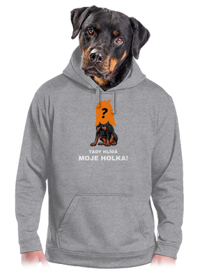 Tady hlídám já pánská mikina klokanka Light Melange