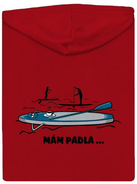 Mám padla pánská mikina na zip Red