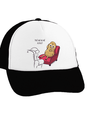 Alergeny u psychologa kšiltovka truckerka Black cap