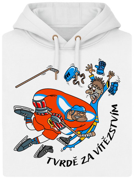 Tvrdě za vítězstvím unisex mikina premium Snowwhite
